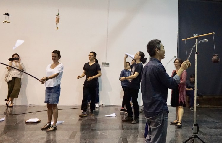 Triptych group photo